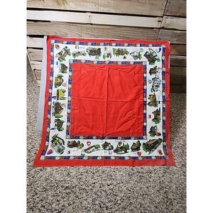 Vintage Small Table Cloth/Scarf Swiss Mountain Towns